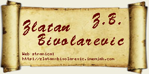 Zlatan Bivolarević vizit kartica